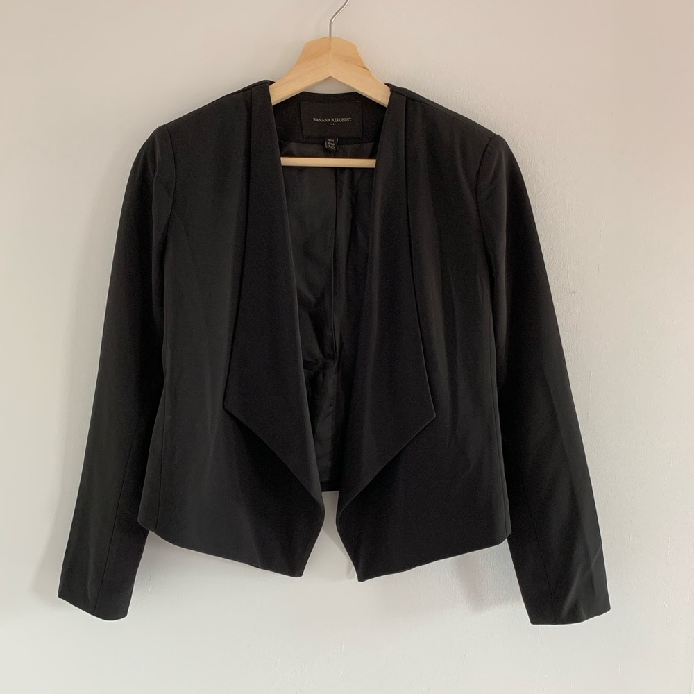 Banana republic black open blazer 00P